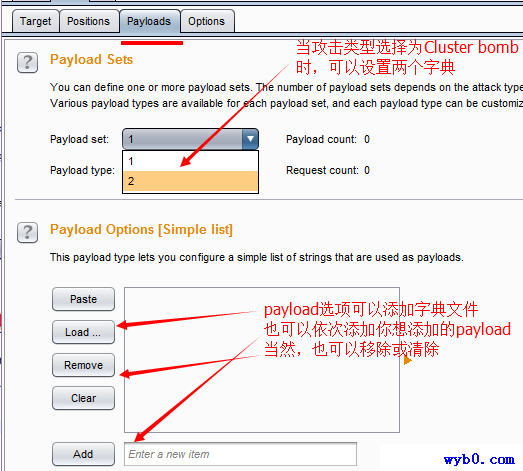 burpsuite的intruder模块payload设置