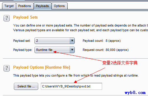 burpsuite的intruder模块payload设置变量2