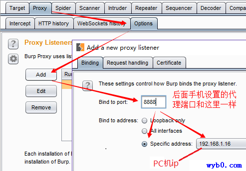 设置burpsuite抓8888端口的包1