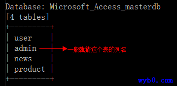 sqlmap猜表名2