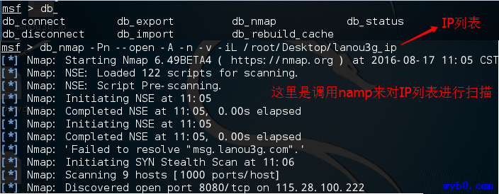 扫描lanou3g的ip信息