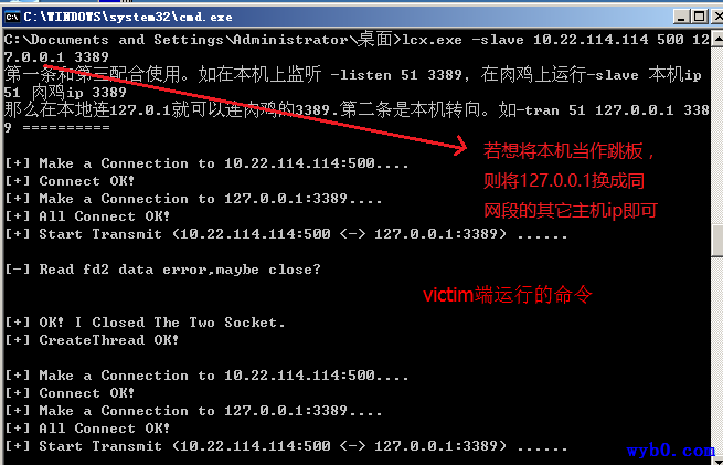 vimctim端运行lcx