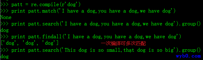 re的compile函数