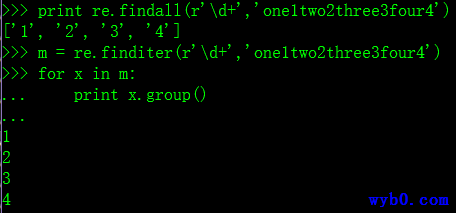 re的findall和finditer