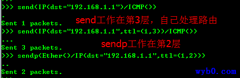 用send发送数据包