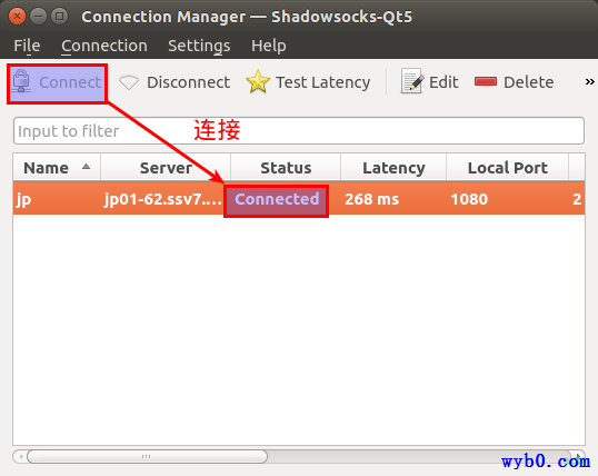 连接shadowsocks