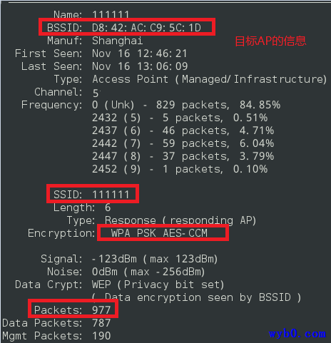 无线网络渗透测试AP的信息