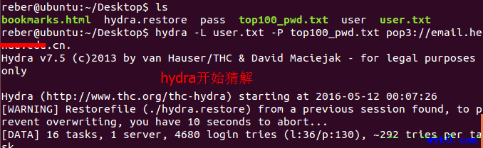 hydra猜解密码